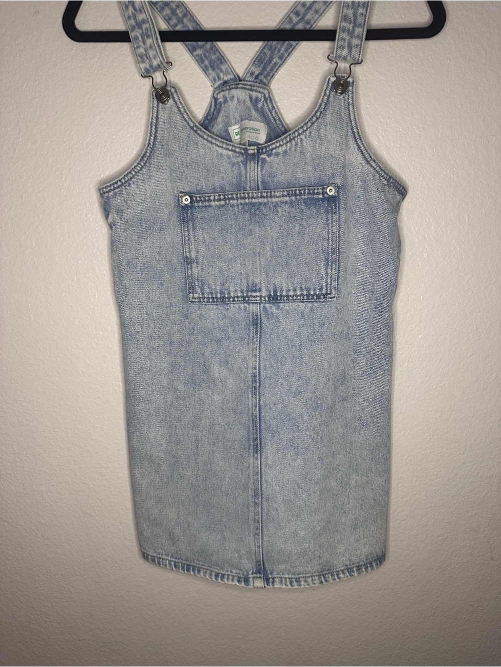 Light Wash Denim Overall Dress